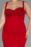 Midi Red Plus Size Invitation Dress ABK1882