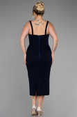Midi Navy Blue Plus Size Invitation Dress ABK1882