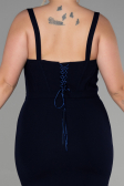 Midi Navy Blue Plus Size Invitation Dress ABK1882