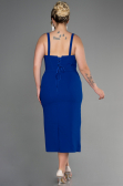 Midi Sax Blue Plus Size Invitation Dress ABK1882