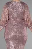 Powder Color Short Plus Size Evening Dress ABK631