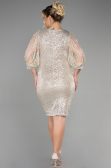Mink Short Plus Size Evening Dress ABK631