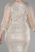 Mink Short Plus Size Evening Dress ABK631
