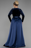 Navy Blue Long Plus Size Evening Dress ABU2615