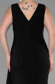 Long Black Plus Size Evening Dress ABU3438