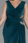 Long Emerald Green Plus Size Evening Dress ABU3438