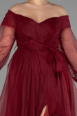 Burgundy Long Oversized Evening Dress ABU1535