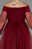 Burgundy Long Oversized Evening Dress ABU1535