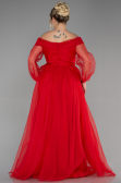 Long Red Oversized Evening Dress ABU1535