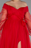 Long Red Oversized Evening Dress ABU1535