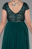Long Emerald Green Chiffon Plus Size Evening Dress ABU3441
