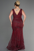 Long Burgundy Plus Size Engagement Dress ABU3368