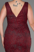 Long Burgundy Plus Size Engagement Dress ABU3368