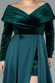 Long Emerald Green Oversized Evening Dress ABU2084