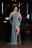 Turquoise Long Plus Size Evening Dress ABU3132
