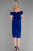 Midi Sax Blue Invitation Dress ABK1902