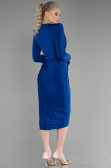 Midi Sax Blue Invitation Dress ABK1861