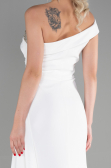 White Long Mermaid Prom Dress ABU3324