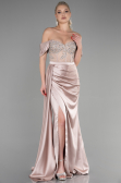 Cappuccino Long Satin Evening Dress ABU3446