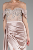 Cappuccino Long Satin Evening Dress ABU3446