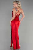 Long Red Satin Evening Dress ABU3459