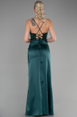 Long Emerald Green Satin Evening Dress ABU3459