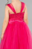 Fuchsia Long Girl Dress ABU3031
