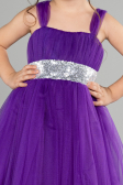 Long Purple Girl Dress ABU3031