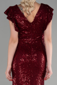 Long Burgundy Mermaid Evening Dress ABU1481