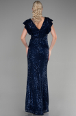 Long Navy Blue Mermaid Evening Dress ABU1481