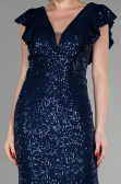Long Navy Blue Mermaid Evening Dress ABU1481