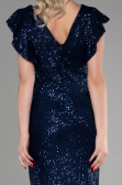 Long Navy Blue Mermaid Evening Dress ABU1481