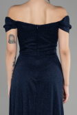 Long Navy Blue Prom Gown ABU3472