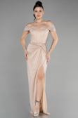 Long Beige Prom Gown ABU3473