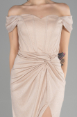 Long Beige Prom Gown ABU3473