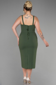 Olive Drab Midi Plus Size Invitation Dress ABK1882