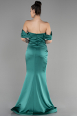Long Emerald Green Satin Mermaid Evening Dress ABU3479