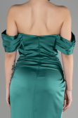 Long Emerald Green Satin Mermaid Evening Dress ABU3479