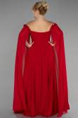 Long Red Chiffon Plus Size Evening Dress ABU3464