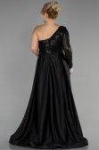 Long Black Plus Size Evening Dress ABU2165