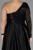 Long Black Plus Size Evening Dress ABU2165