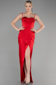 Long Red Satin Evening Dress ABU3390