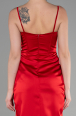 Long Red Satin Evening Dress ABU3390