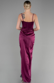 Long Plum Satin Evening Dress ABU3390