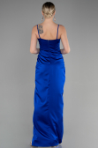 Long Sax Blue Satin Evening Dress ABU3390