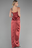 Long Light Brown Satin Evening Dress ABU3390