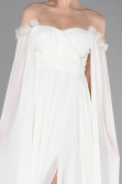 Long White Chiffon Evening Dress ABU3462