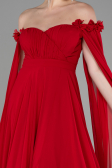 Long Red Chiffon Evening Dress ABU3462
