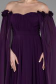 Long Purple Chiffon Evening Dress ABU3462