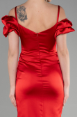 Midi Red Satin Invitation Dress ABK1922